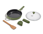 Cast Iron Always Pan in Sage View 2